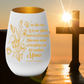 034 - Trauerlicht - Wenn Liebe einen Weg... Tulpe Gravur mit Namen und Datum  Gedenklicht Erinnerungslicht Grablicht Trauergeschenk Teelichthalter