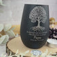 022 - Trauerlicht - Lebensbaum Du bist nicht mehr da.. Gravur mit Namen und Datum - Gedenklicht Erinnerungslicht Grablicht Trauergeschenk Teelicht