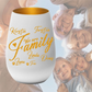 Personalisiertes Windlicht Wir sind eine Familie Erinnerungslicht mit Wunschnamen personalisiertes Geschenk Familie