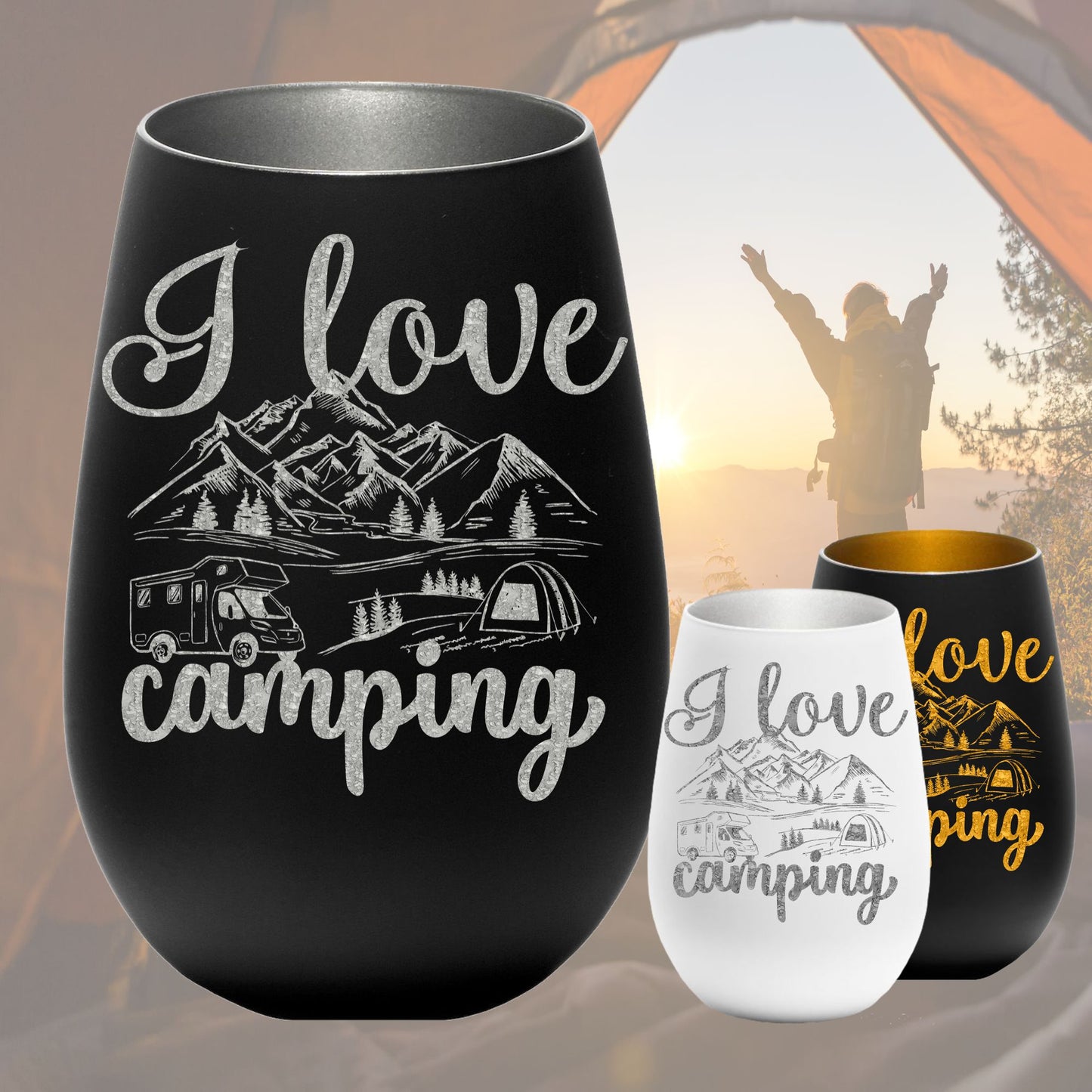 055 - I Love Camping Windlicht